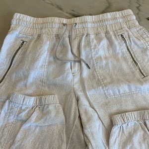 Athleta cabo 100% linen jogger size 10